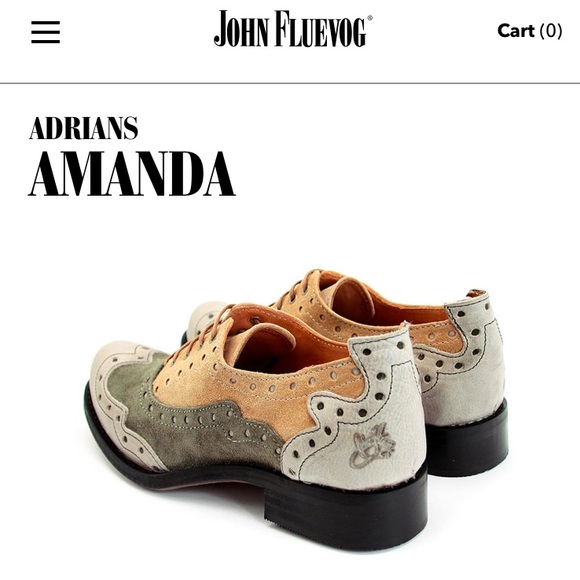 John Fluevog | Adrians Amanda Wingtip Gray Green & Yellow Suede Oxford Size 12 - Picture 16 of 16